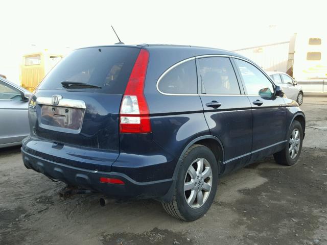 JHLRE48789C007519 - 2009 HONDA CR-V EXL BLUE photo 4