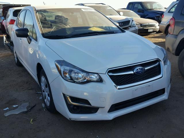 JF1GJAA62GG010766 - 2016 SUBARU IMPREZA WHITE photo 1