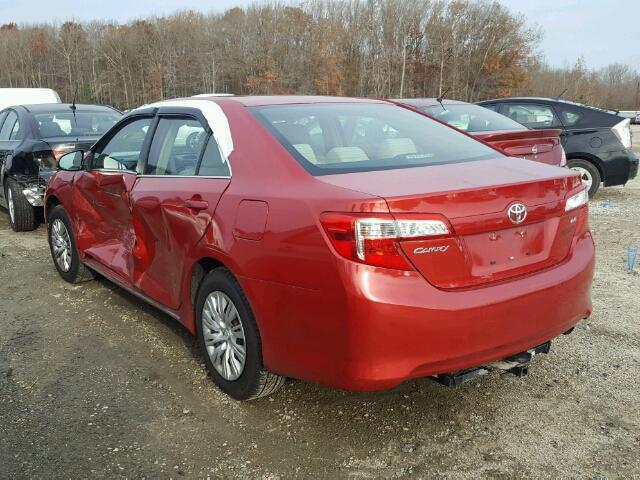 4T1BF1FKXCU584549 - 2012 TOYOTA CAMRY BASE RED photo 3