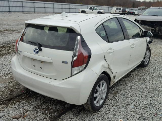 JTDKDTB3XG1135660 - 2016 TOYOTA PRIUS C WHITE photo 4