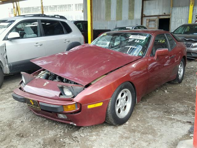 WP0AA094XGN459928 - 1986 PORSCHE 944 BURGUNDY photo 2