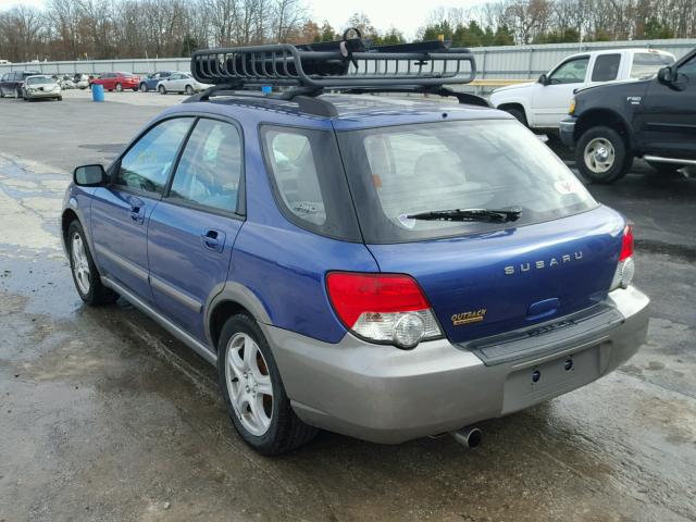 JF1GG68554H805292 - 2004 SUBARU IMPREZA OU BLUE photo 3