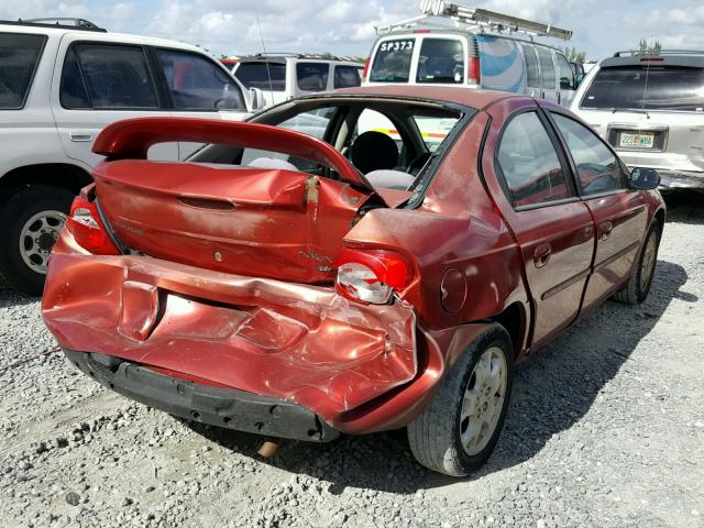 1B3ES56CX3D253257 - 2003 DODGE NEON SXT RED photo 4