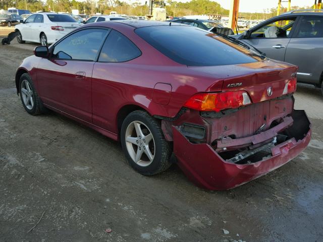 JH4DC53032C026559 - 2002 ACURA RSX TYPE-S RED photo 3