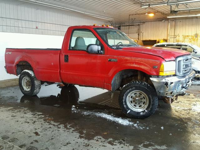 1FTSF31L61ED35396 - 2001 FORD F350 SRW S RED photo 1