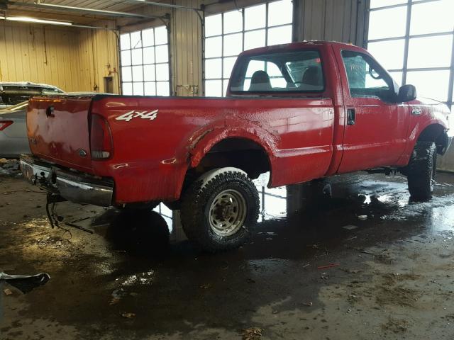 1FTSF31L61ED35396 - 2001 FORD F350 SRW S RED photo 4