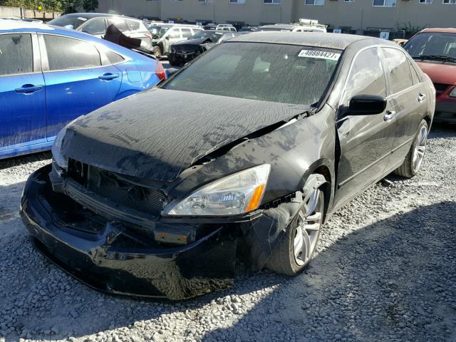 1HGCM56435A016186 - 2005 HONDA ACCORD LX BLACK photo 2