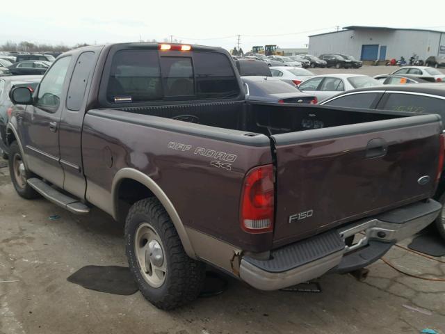 1FTRX18L01NA10961 - 2001 FORD F150 MAROON photo 3