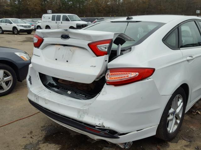 3FA6P0H78DR168598 - 2013 FORD FUSION SE WHITE photo 9