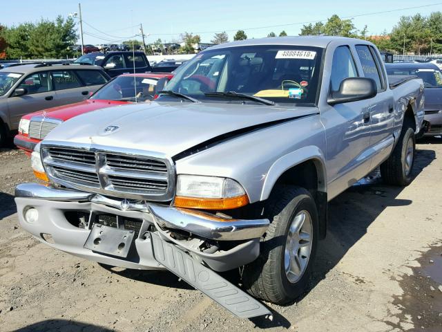 1D7HG48N04S664191 - 2004 DODGE DAKOTA QUA SILVER photo 2