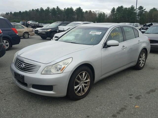 JNKBV61F08M267061 - 2008 INFINITI G35 SILVER photo 2