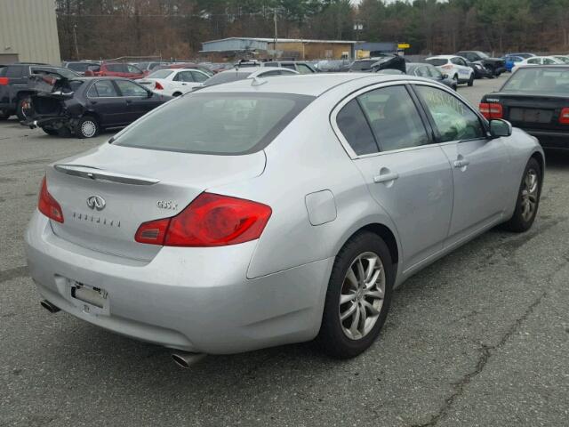 JNKBV61F08M267061 - 2008 INFINITI G35 SILVER photo 4