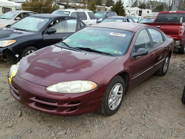 2B3HD46R5YH252694 - 2000 DODGE INTREPID MAROON photo 2