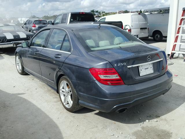 WDDGF4HB4DR268292 - 2013 MERCEDES-BENZ C 250 GRAY photo 3