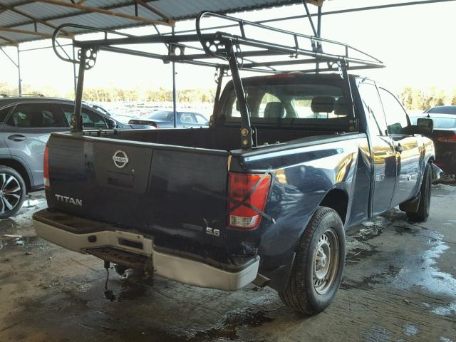 1N6BA06A58N333926 - 2008 NISSAN TITAN XE BLUE photo 4