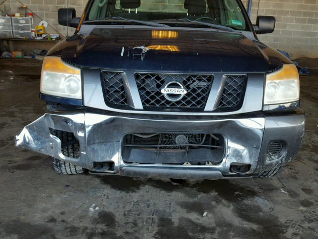 1N6BA06A58N333926 - 2008 NISSAN TITAN XE BLUE photo 9