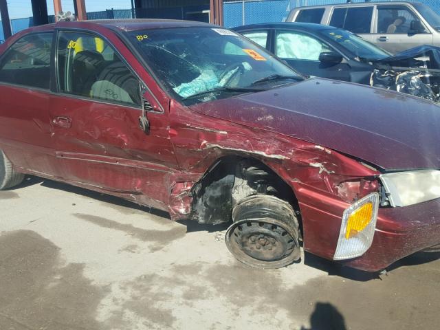 4T1BG22K9YU665588 - 2000 TOYOTA CAMRY CE BURGUNDY photo 9