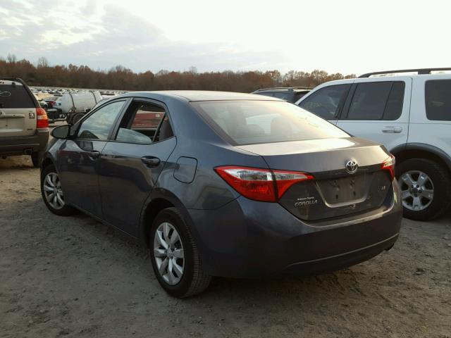 2T1BURHE6EC009719 - 2014 TOYOTA COROLLA L GRAY photo 3