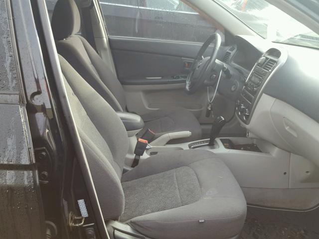 KNAFE162665304906 - 2006 KIA SPECTRA5 BLACK photo 5