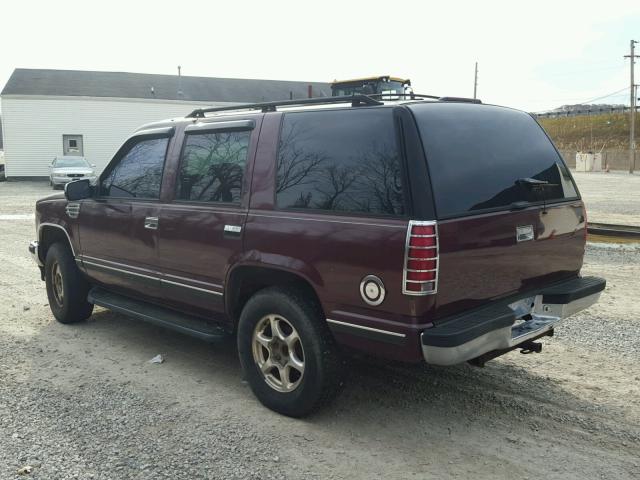 1GNEK13K1SJ418896 - 1995 CHEVROLET TAHOE K150 MAROON photo 3