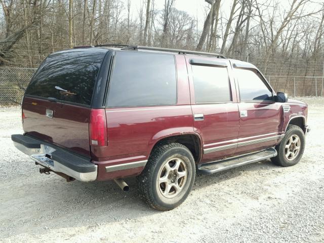 1GNEK13K1SJ418896 - 1995 CHEVROLET TAHOE K150 MAROON photo 4