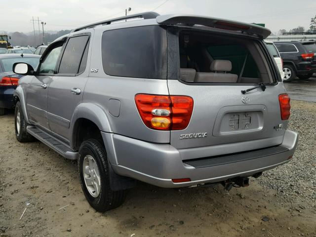 5TDZT34AX3S152677 - 2003 TOYOTA SEQUOIA SR SILVER photo 3