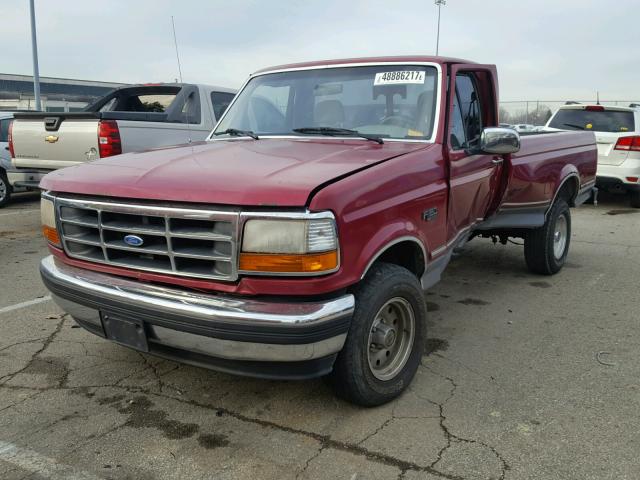 1FTEF15N9SLB32304 - 1995 FORD F150 RED photo 2