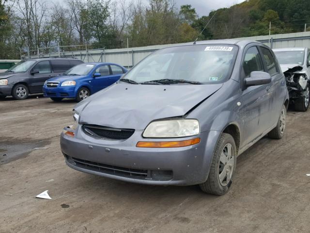 KL1TD66637B723475 - 2007 CHEVROLET AVEO BASE Szary zdjęcie 2