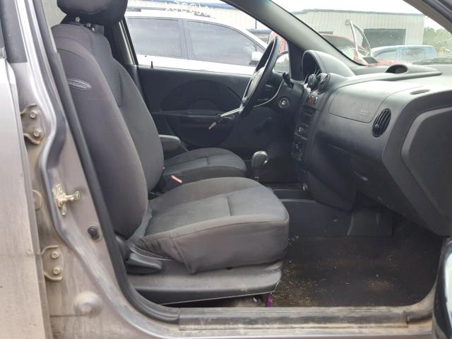 KL1TD66637B723475 - 2007 CHEVROLET AVEO BASE Szary zdjęcie 5