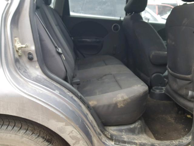 KL1TD66637B723475 - 2007 CHEVROLET AVEO BASE Szary zdjęcie 6