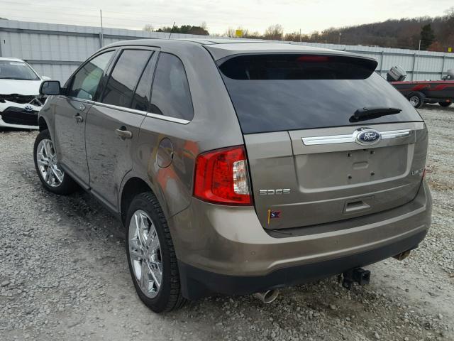 2FMDK4KC4DBB50364 - 2013 FORD EDGE LIMIT SILVER photo 3