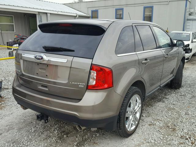 2FMDK4KC4DBB50364 - 2013 FORD EDGE LIMIT SILVER photo 4