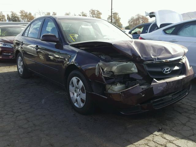 5NPET46C66H072662 - 2006 HYUNDAI SONATA GL BURGUNDY photo 1