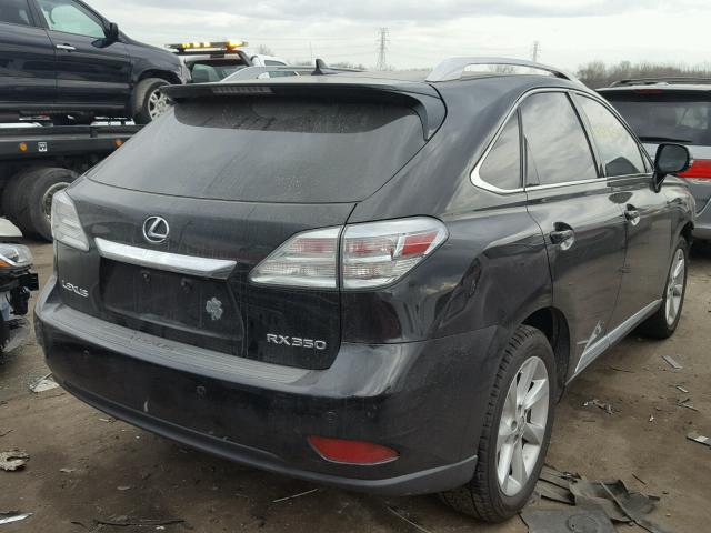 2T2ZK1BA1AC041009 - 2010 LEXUS RX 350 BLACK photo 4