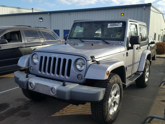 1C4GJWBG5FL756634 - 2015 JEEP WRANGLER S SILVER photo 2