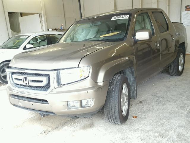 2HJYK16519H503286 - 2009 HONDA RIDGELINE BROWN photo 2