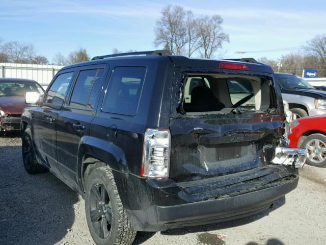 1C4NJPBA3ED705358 - 2014 JEEP PATRIOT SP BLACK photo 3