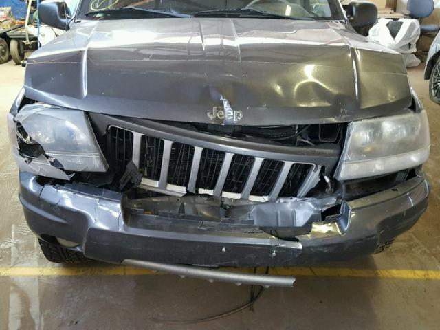 1J4GW48N64C309362 - 2004 JEEP GRAND CHER GRAY photo 7