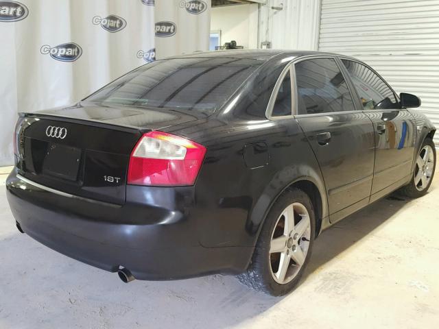 WAUJC68E35A110635 - 2005 AUDI A4 1.8T BLACK photo 4