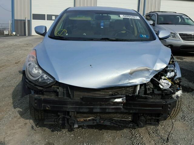 KMHDH4AE4CU173394 - 2012 HYUNDAI ELANTRA GL BLUE photo 9