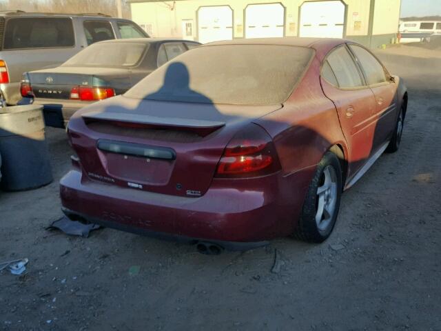 2G2WR524841200832 - 2004 PONTIAC GRAND PRIX MAROON photo 4