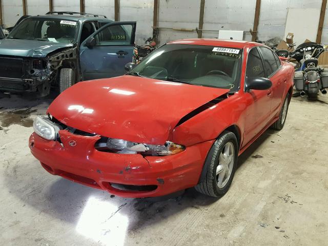 1G3NL52E34C227626 - 2004 OLDSMOBILE ALERO GL RED photo 2