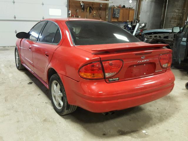 1G3NL52E34C227626 - 2004 OLDSMOBILE ALERO GL RED photo 3