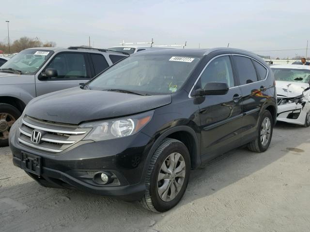 5J6RM4H72CL002463 - 2012 HONDA CR-V EXL BLACK photo 2