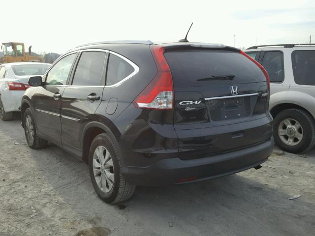 5J6RM4H72CL002463 - 2012 HONDA CR-V EXL BLACK photo 3