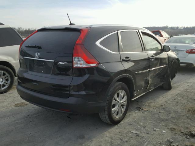 5J6RM4H72CL002463 - 2012 HONDA CR-V EXL BLACK photo 4