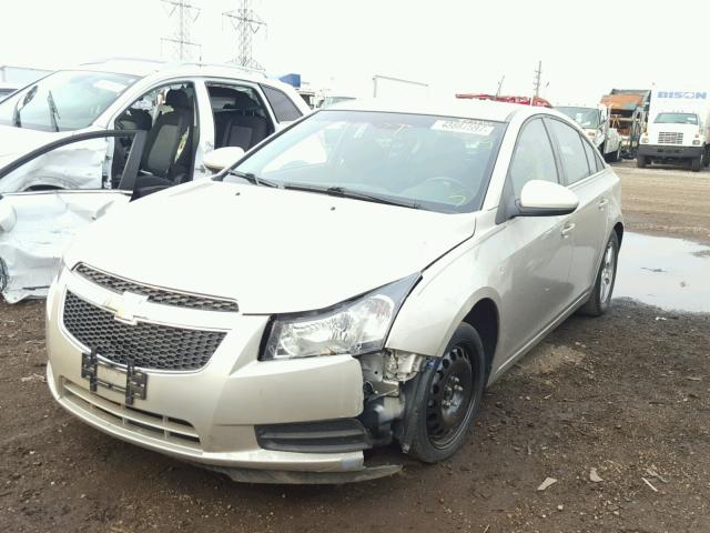 1G1PC5SB3E7422904 - 2014 CHEVROLET CRUZE LT TAN photo 2