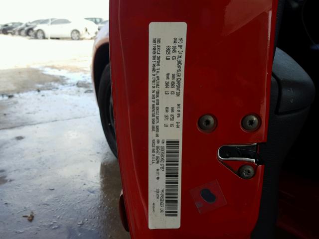 1B3ES56CX5D117357 - 2005 DODGE NEON SXT RED photo 10