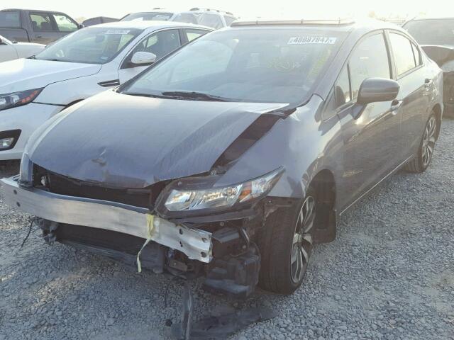 19XFB2F94EE082271 - 2014 HONDA CIVIC EXL GRAY photo 2