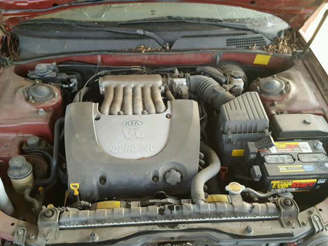 KNAGD128855422102 - 2005 KIA OPTIMA LX MAROON photo 7